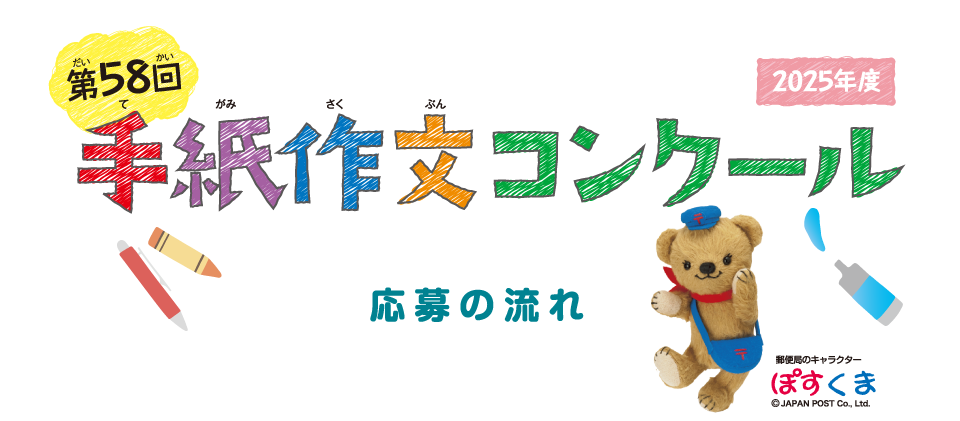 第58回手紙作文コンクール 応募の流れ
