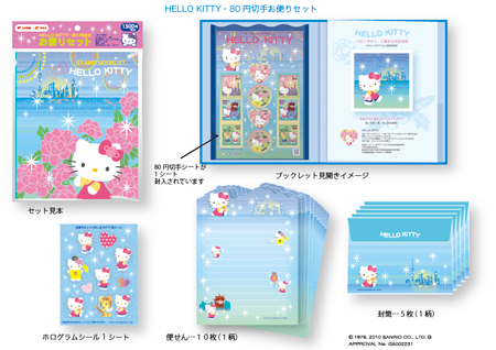 「HELLO KITTY80円切手お便りセット」