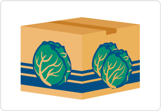 野菜の絵が入った箱